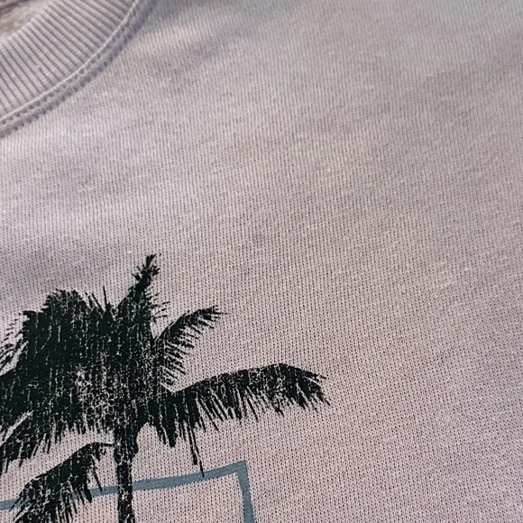 Hurley Light Pink Palm Graphic Sweatshirt size SMALL - Picture 7 of 8